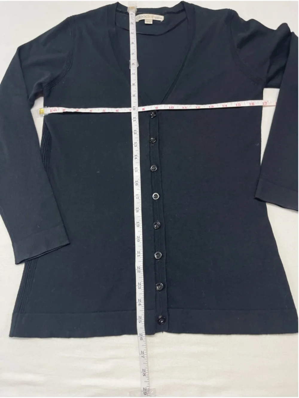 Cleo Black V-Neck Button Front Cardigan woman’s XS business casual office